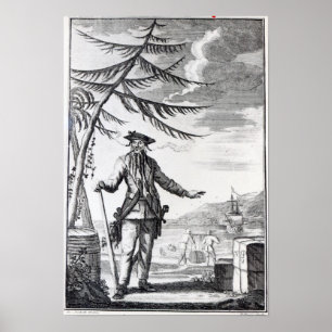 Kapitein Teach, gewoonlijk Blackbeard genoemd Poster