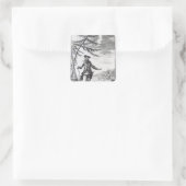 Kapitein Teach, gewoonlijk Blackbeard genoemd Vierkante Sticker (Tas)