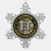 Kapitein Tin Sneeuwvlok Ornament (Voorkant)