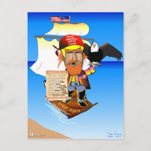 Kapitein Trump Briefkaart