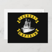 Kapitein Tug Boat Briefkaart (Voorkant / Achterkant)