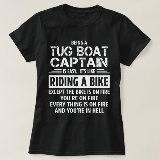 Kapitein Tug Boat T-shirt (Design voorkant)