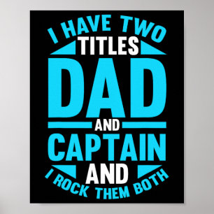 Kapitein Vader Vader Schip Boat Poster