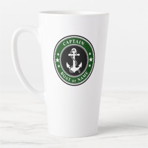 Kapitein van de anker Nautical Anchor Boat of Name Latte Mok