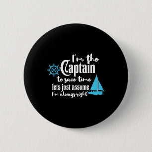 Kapitein van de boot Chaparral Boats  Ronde Button 5,7 Cm