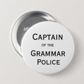 Kapitein van de Button van de politie van Grammar (Voorkant /achterkant)
