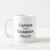 Kapitein van de Grammar Politie Koffiebeker Koffiemok (Links)
