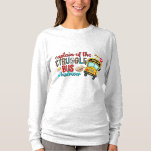 Kapitein van de Struggle Bus Lange Mouwen T-shirt