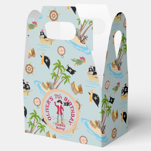 Kapitein van het Pirate Ship Verjaardagsfeest Bedankdoosjes (Geopend)