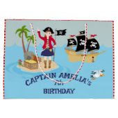 Kapitein van het Pirate Ship Verjaardagsfeest Groot Cadeauzakje (Achterkant)