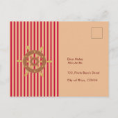 Kapitein van het Pirate Ship Verjaardagsfeest Uitnodiging Briefkaart (Achterkant)