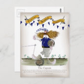 kapitein van het schotse football briefkaart (Voorkant / Achterkant)