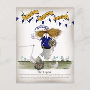 kapitein van het schotse football briefkaart
