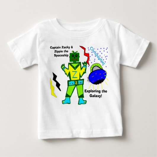 Kapitein Zacky Green Robot Zippie Spaceship (Voorkant)