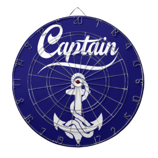 Kapitein Zeilboot Anker Scheepvaart Design Dartbord