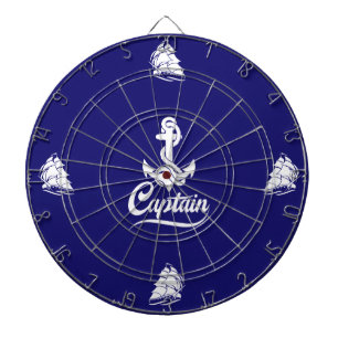 Kapitein Zeilboot Anker Zeevaart Design Dartbord