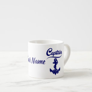 Kapitein Zeilboot Anker Zeevaart Design Espresso Kop