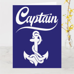 Kapitein Zeilboot Anker Zeevaart Design Kaart