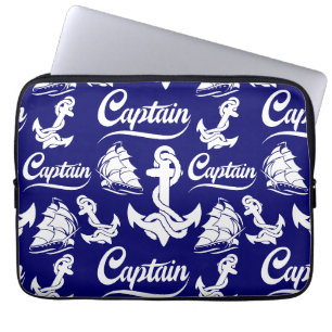 Kapitein Zeilboot Anker Zeevaart Design Laptop Sleeve