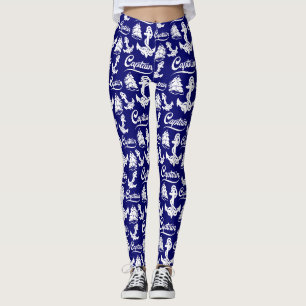 Kapitein Zeilboot Anker Zeevaart Design Leggings