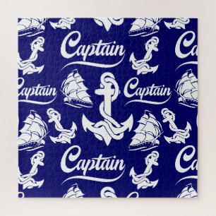 Kapitein Zeilboot Anker Zeevaart Design Legpuzzel