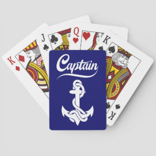 Kapitein Zeilboot Anker Zeevaart Design Pokerkaarten
