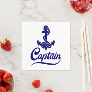 Kapitein Zeilboot Anker Zeevaart Design Servet