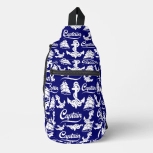 Kapitein Zeilboot Anker Zeevaart Design Sling Bag