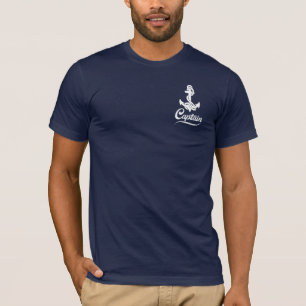 Kapitein Zeilboot Anker Zeevaart Design T-shirt