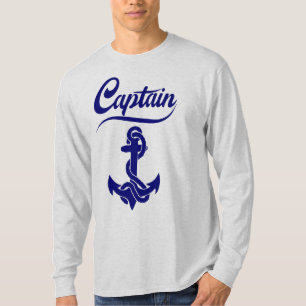Kapitein Zeilboot Anker Zeevaart Design T-shirt