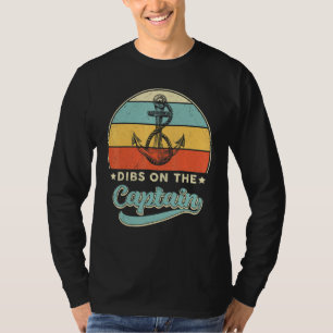 Kapiteinsvrouw Dibs op de kapitein Vintage Retro T-shirt