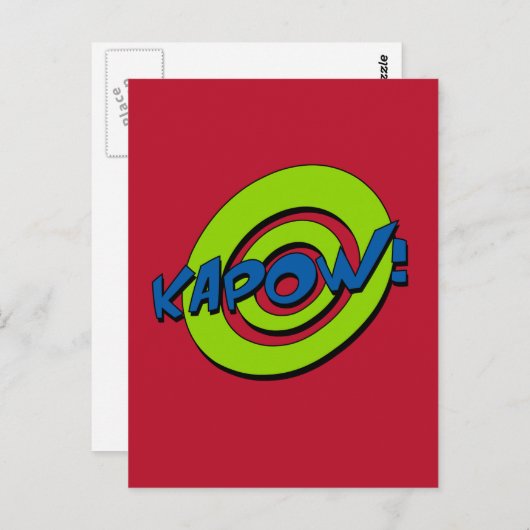 Kapow Comic Book Briefkaart (Voorkant / Achterkant)
