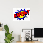 KAPOW Comic Book Style Poster (Thuiskantoor)