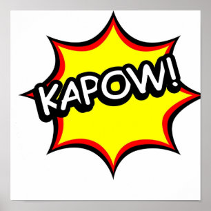 Kapow Comic T-shirt Poster