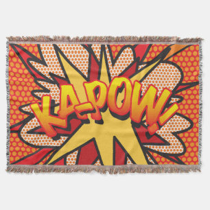 KAPOW Leuke Retro Stripboek Pop Art Deken