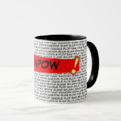 kapow ! Tasse de café de super héros (Devant droit)