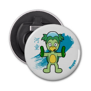 Kappa- Beroemde Japanse Yokai Button Flesopener