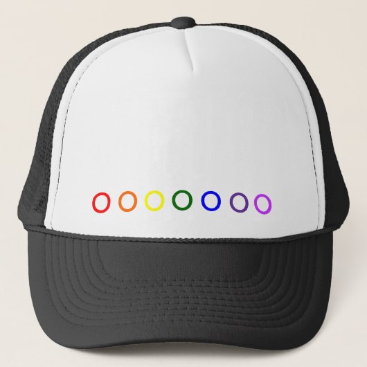 Kappe Gay Pride Rings Trucker Pet (Voorkant)