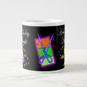 KAPPER EN KAPSTER STYLIST GEPERSONALISEERD EXTRA GROTE BEKER (Voorkant)