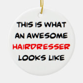 kapper, geweldige keramisch ornament (Voorkant)