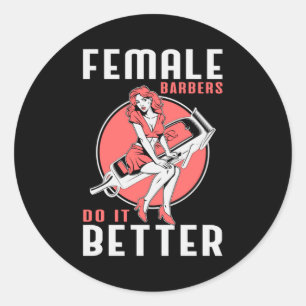 Kapper Haar Stylist Kapper Haar Schaar Gift Ronde Sticker