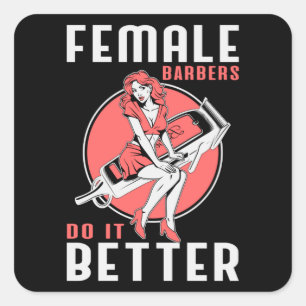 Kapper Haar Stylist Kapper Haar Schaar Gift Vierkante Sticker