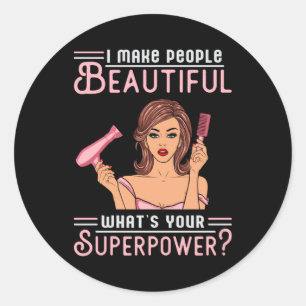 Kapper Haar Stylist Kapper Schaar Haar Gift Ronde Sticker