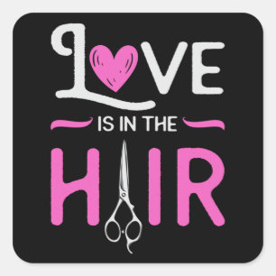 Kapper Haar Stylist Kapper Schaar Haar Gift Vierkante Sticker