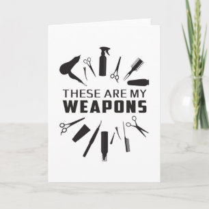Kapper Haar Stylist Kapper Wapens Grappig Gift Kaart