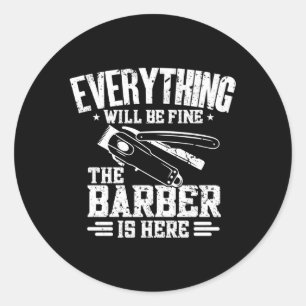 Kapper Haarstylist Barbering Barber Ronde Sticker