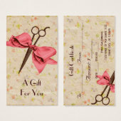 kapper haarstylist kado card certificaat visitekaartje (Voorkant /achterkant)