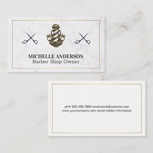 kapper | kapper | schaar-kapper visitekaartje (Voorkant / Achterkant)