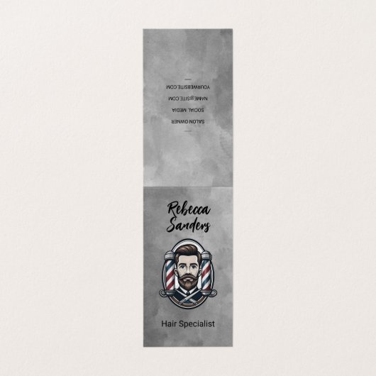 kapper | kapper visitekaartjes (Buitenkant ongevouwen)