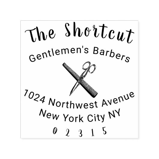 Kapper, kapper  zelfinktende stempel (Design)